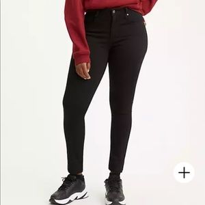 Levis 721 High Rise Skinny Jeans - Black, 27